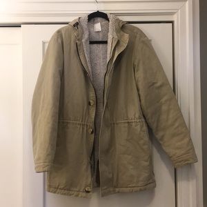 American Apparel Faux Shearling Utility Coat